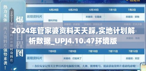 2024年管家婆资料天天踩,实地计划解析数据_UPJ4.10.47环境版