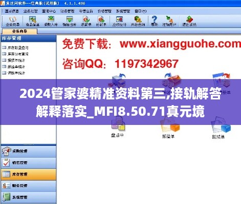 2024管家婆精准资料第三,接轨解答解释落实_MFI8.50.71真元境