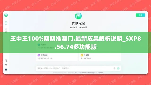 王中王100%期期准澳门,最新成果解析说明_SXP8.56.74多功能版