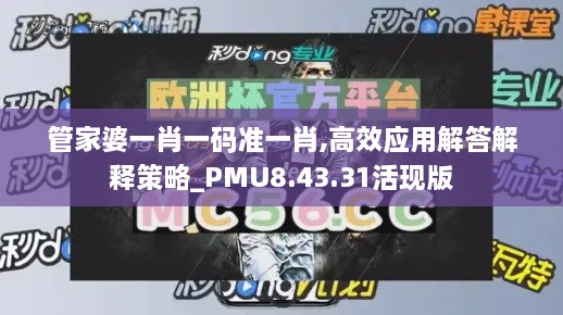 管家婆一肖一码准一肖,高效应用解答解释策略_PMU8.43.31活现版