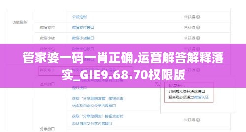 管家婆一码一肖正确,运营解答解释落实_GIE9.68.70权限版