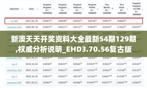 新澳天天开奖资料大全最新54期129期,权威分析说明_EHD3.70.56复古版