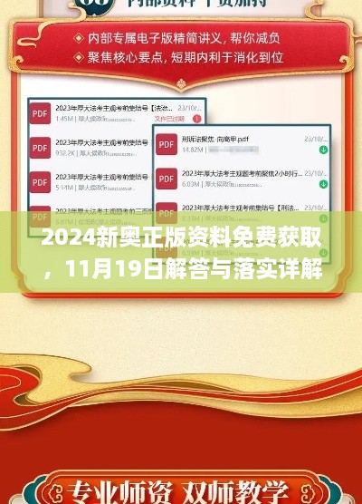 2024新奥正版资料免费获取，11月19日解答与落实详解_JFM7.58.89核心版