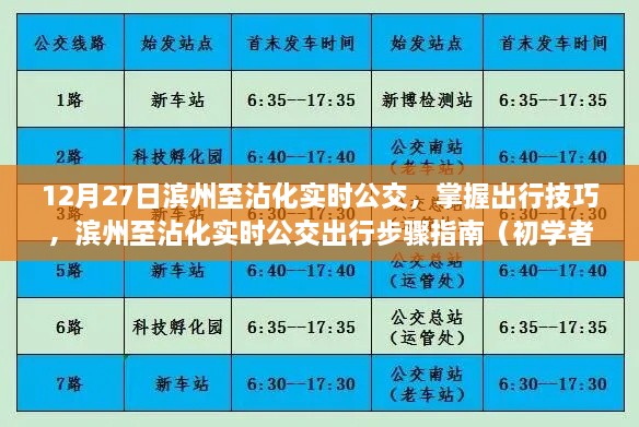 滨州至沾化实时公交出行指南，初学者与进阶用户的必备步骤和技巧（12月27日更新）