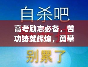 高考励志必备，苦功铸就辉煌，勇攀高峰之巅！