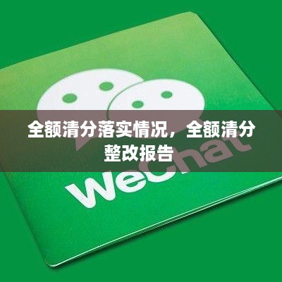 全额清分落实情况，全额清分整改报告 