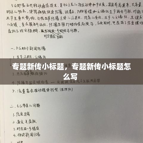 专题新传小标题，专题新传小标题怎么写 