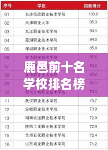 鹿邑前十名学校排名榜单及影响力解析