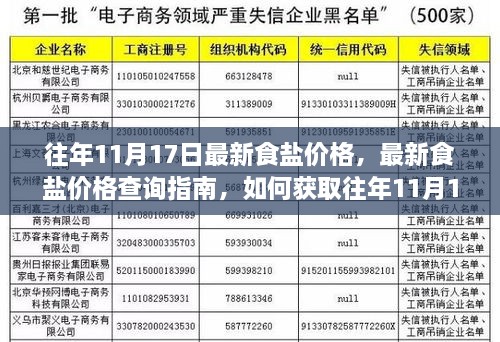 往年11月17日食盐价格解析，查询指南与获取方法