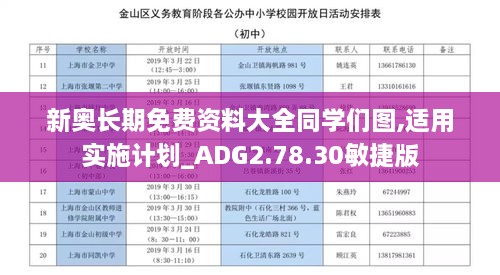 新奥长期免费资料大全同学们图,适用实施计划_ADG2.78.30敏捷版