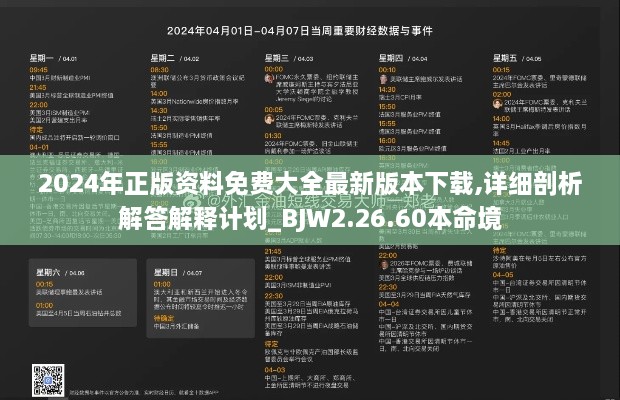 2024年正版资料免费大全最新版本下载,详细剖析解答解释计划_BJW2.26.60本命境