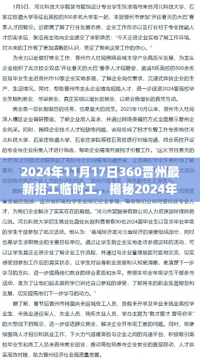 揭秘2024年晋州最新招工热点，临时工需求与机遇展望