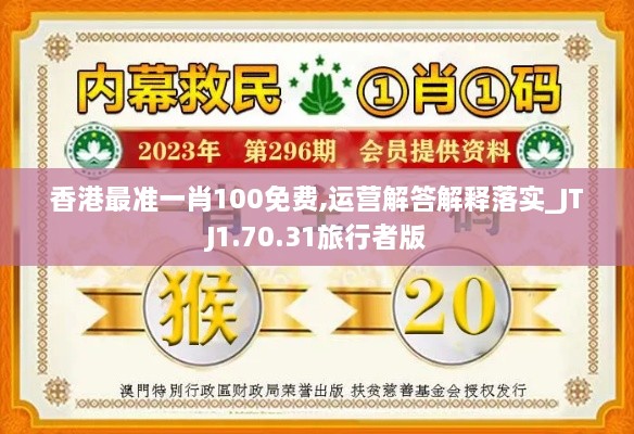 香港最准一肖100免费,运营解答解释落实_JTJ1.70.31旅行者版