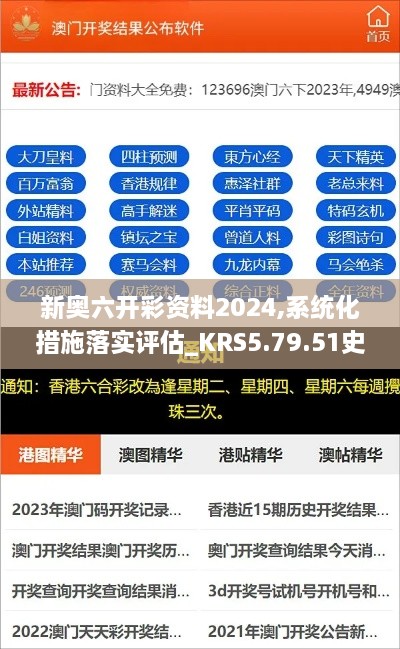 新奥六开彩资料2024,系统化措施落实评估_KRS5.79.51史诗版