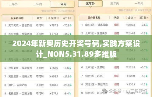 2024年新奥历史开奖号码,实践方案设计_NON5.31.89多维版