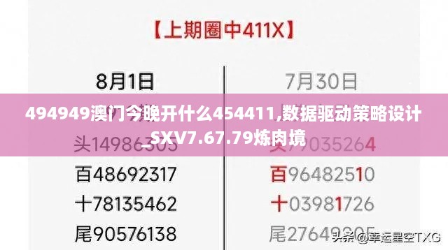 494949澳门今晚开什么454411,数据驱动策略设计_SXV7.67.79炼肉境