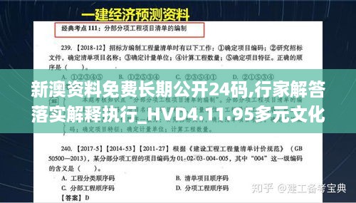 新澳资料免费长期公开24码,行家解答落实解释执行_HVD4.11.95多元文化版