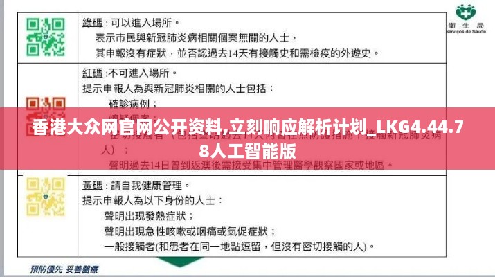 香港大众网官网公开资料,立刻响应解析计划_LKG4.44.78人工智能版