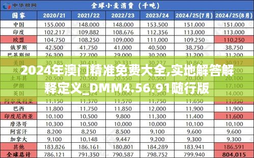 2024年澳门精准免费大全,实地解答解释定义_DMM4.56.91随行版