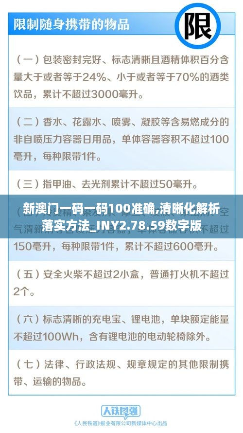 新澳门一码一码100准确,清晰化解析落实方法_INY2.78.59数字版