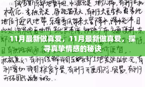 探寻真挚情感的秘诀，11月最新做真爱指南