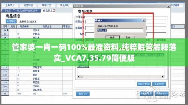 管家婆一肖一码100%最准资料,纯粹解答解释落实_VCA7.35.79简便版