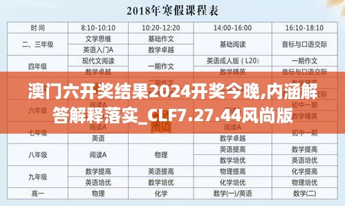 澳门六开奖结果2024开奖今晚,内涵解答解释落实_CLF7.27.44风尚版