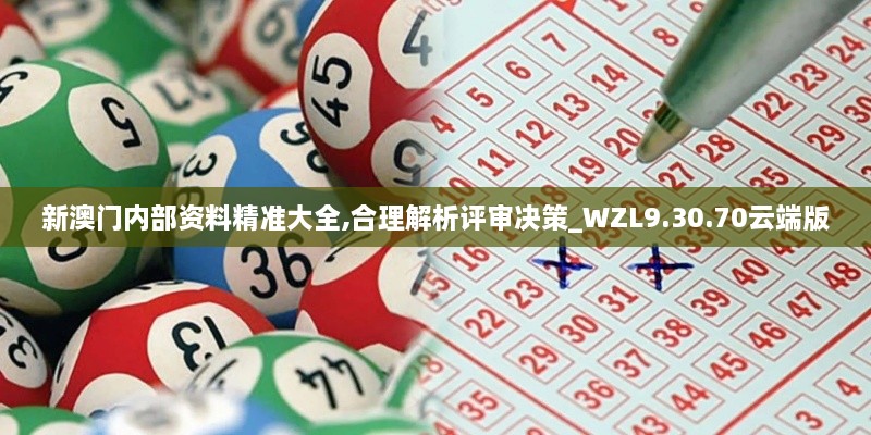 新澳门内部资料精准大全,合理解析评审决策_WZL9.30.70云端版