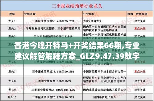 香港今晚开特马+开奖结果66期,专业建议解答解释方案_GLZ9.47.39数字处理版