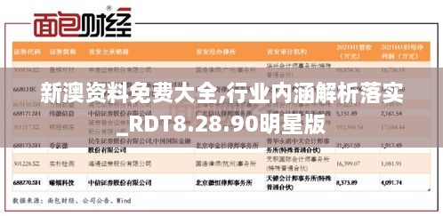 新澳资料免费大全,行业内涵解析落实_RDT8.28.90明星版