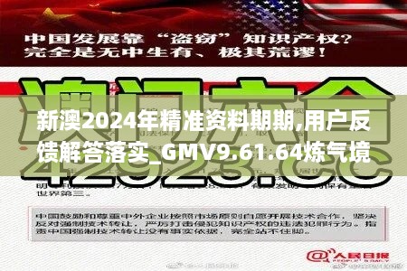 新澳2024年精准资料期期,用户反馈解答落实_GMV9.61.64炼气境