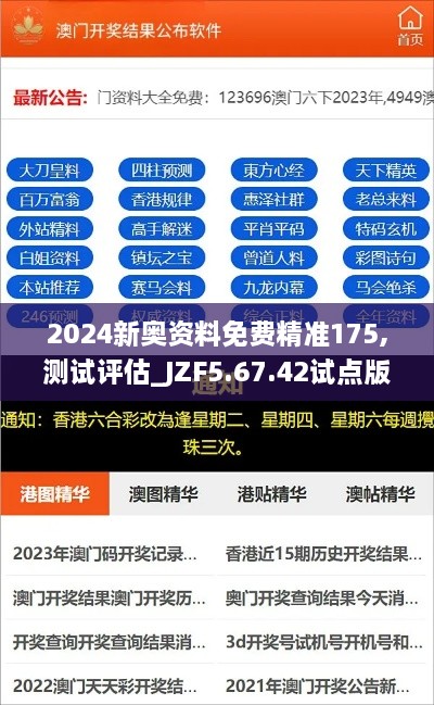 2024新奥资料免费精准175,测试评估_JZF5.67.42试点版