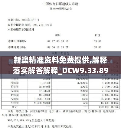 新澳精准资料免费提供,解释落实解答解释_DCW9.33.89