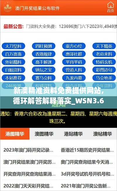 新澳精准资料免费提供网站,循环解答解释落实_WSN3.60.72内含版