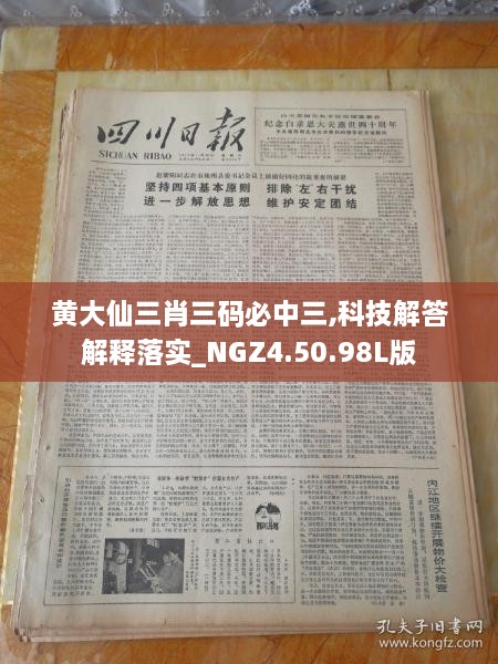 黄大仙三肖三码必中三,科技解答解释落实_NGZ4.50.98L版