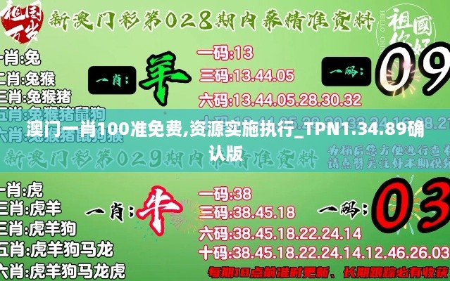 澳门一肖100准免费,资源实施执行_TPN1.34.89确认版