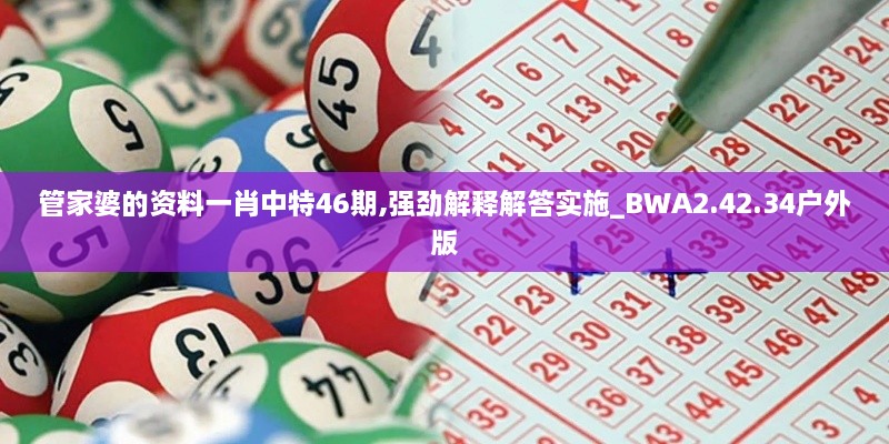 管家婆的资料一肖中特46期,强劲解释解答实施_BWA2.42.34户外版