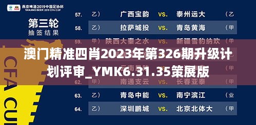 澳门精准四肖2023年第326期升级计划评审_YMK6.31.35策展版