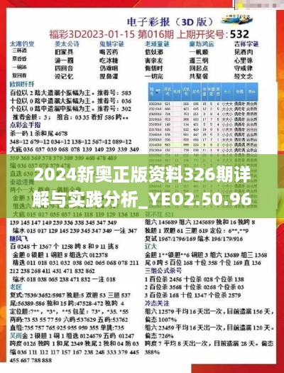 2024新奥正版资料326期详解与实践分析_YEO2.50.96特别版