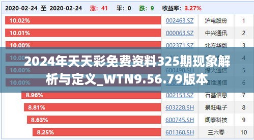 2024年天天彩免费资料325期现象解析与定义_WTN9.56.79版本