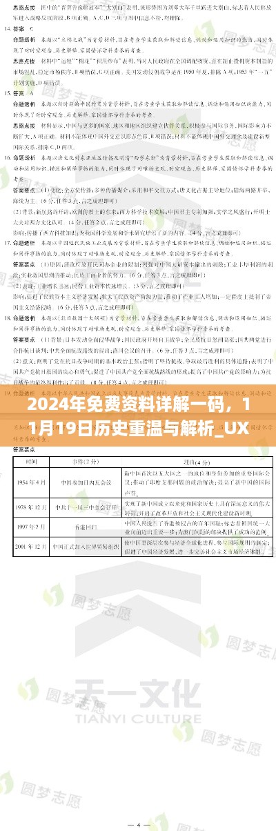 2024年免费资料详解一码，11月19日历史重温与解析_UXN5.28.66灵活版