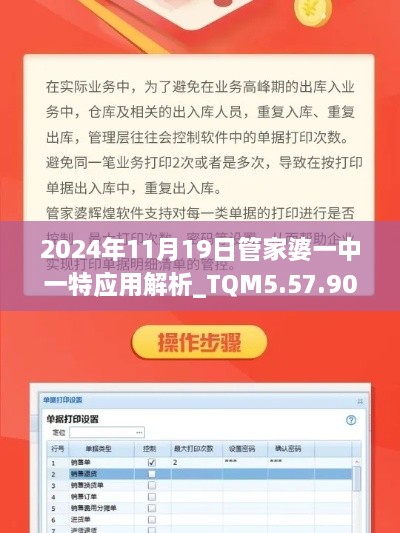 2024年11月19日管家婆一中一特应用解析_TQM5.57.90普及版