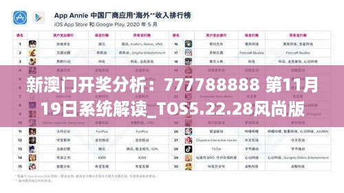 新澳门开奖分析：777788888 第11月19日系统解读_TOS5.22.28风尚版