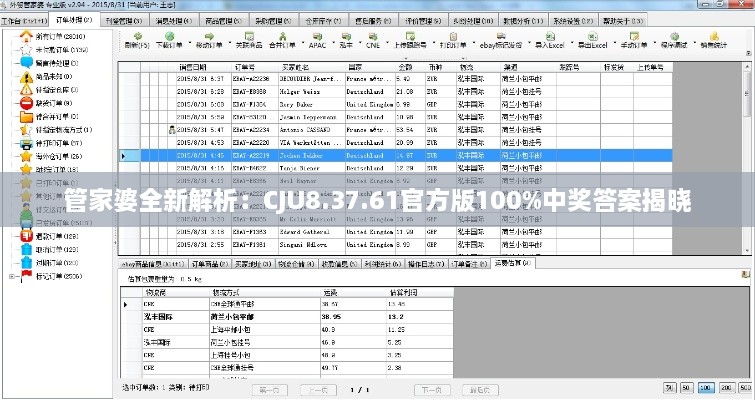 管家婆全新解析：CJU8.37.61官方版100%中奖答案揭晓