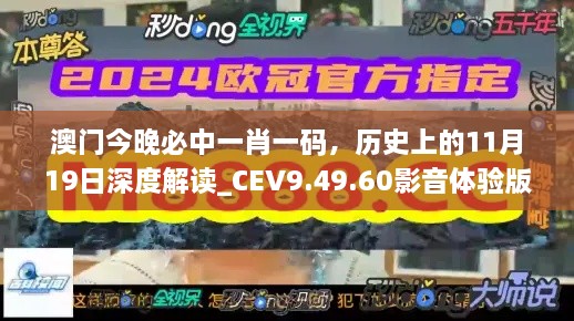 澳门今晚必中一肖一码，历史上的11月19日深度解读_CEV9.49.60影音体验版