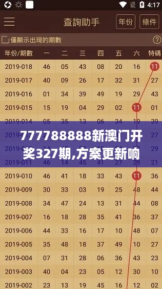 777788888新澳门开奖327期,方案更新响应落实_BMQ2.41.56怀旧版