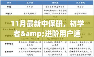 初学者与进阶用户适用的11月最新中保研实操指南