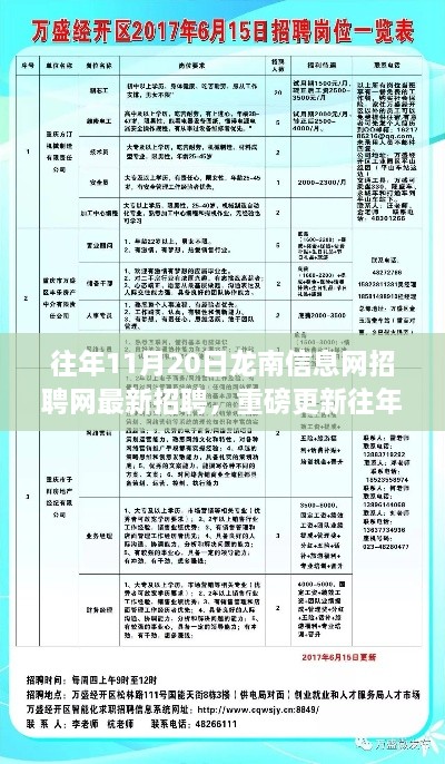 龙南信息网招聘网最新招聘信息解析与职业梦想起航日！