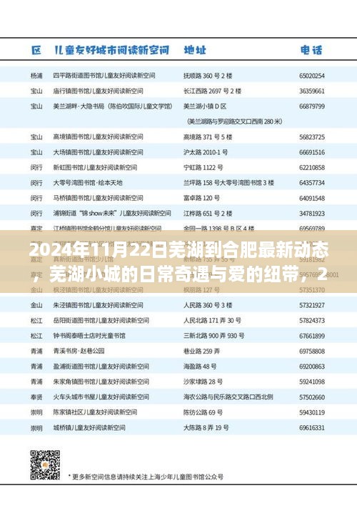 芜湖通往合肥最新动态，日常奇遇与爱的纽带，温馨之旅启程在即