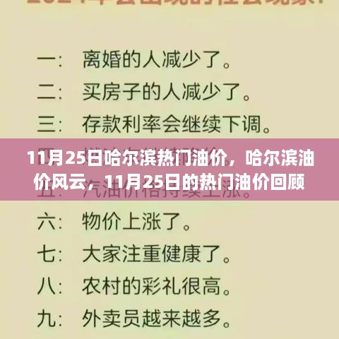 哈尔滨油价风云回顾，揭秘11月25日油价走势